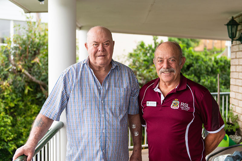 John Earea and Gary Penney from Kawana Waters RSL Sub Branch.