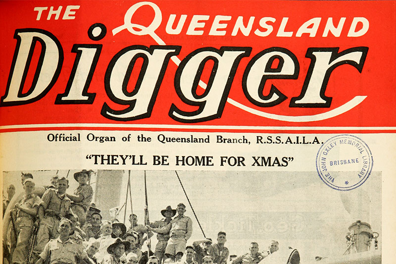 A cover of the Queensland Digger in 1945