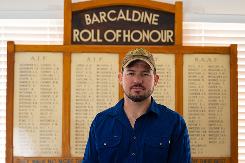 Barcaldine RSL Sub Branch Member Jake Ardrey